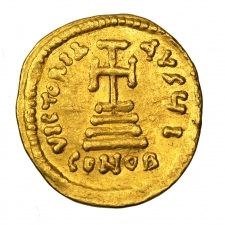 Bizánc Heraclius arany Solidus, Sear:738. Officina: I