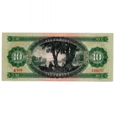 10 Forint Bankjegy 1962 - 01-es HÁTLAP - !!!