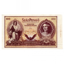 100 Pengő Bankjegy 1943 - Szálasi 100 Pengő - ívszéllel