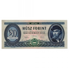 20 Forint Bankjegy 1960 aUNC-UNC, hajtatlan, Nagyon Ritka év!