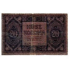 20 Korona Postatakarékpénztár jegy1919 G