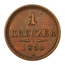 Ferenc József 1 Krajcár 1851 A