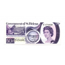 Szent Ilona-szigetek 50 Penny Bankjegy 1979