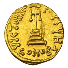 Bizánc II. Constans arany Solidus, Sear:961. Officina H