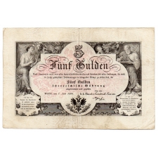 5 Gulden Államjegy 1866 VF