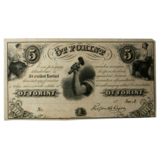 Kossuth 5 Forint  Bankjegy 1852 Philadelphia A sorozat