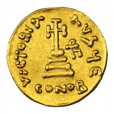 Bizánc Heraclius arany Solidus, Sear:758. Officina: E 