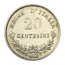 Vittorio Emanuele 20 Centimisi 1863 M 