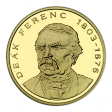 2014 Deák Ferenc 200 Forint Piefort emlékérem PP, rézleveret