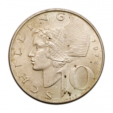 Ausztria ezüst 10 Schilling 1972