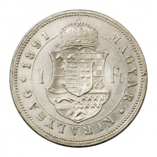 Ferenc József 1 Forint 1891 K-B Fiume