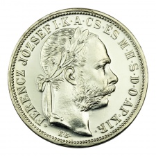 Ferenc József 1 Forint 1892 Fiume, rozettás