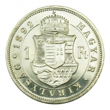 Ferenc József 1 Forint 1892 Fiume, rozettás