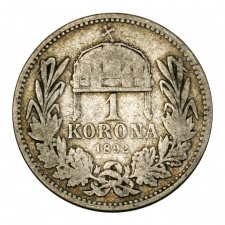 Ferenc József 1 Korona 1892 K-B Fine