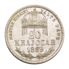 Ferenc József 20 Krajcár 1869 K-B MKVP gEF-aUNC