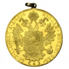 Ferenc József 4 Dukát 1915 UV arany füllel