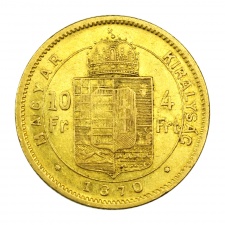 Ferenc József 4 Forint 1870 K-B