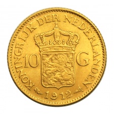 Hollandia I. Wilhelmina 10 Gulden 1912