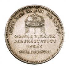 I. Ferenc József Koronázási ezüst Jeton BUDA 1867.A