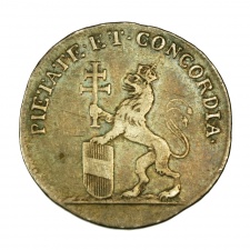 II. Lipót koronázási ezüstjeton 1791 Prága