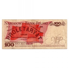 Lengyelország 100 Zloty Bankjegy 1982 P143d L159aa
