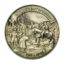 Millecentenárium Honfoglalás ezüst emlékérme 896-1996 PP