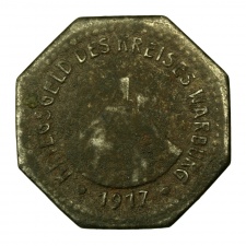 Németország 10 Pfennig szükségpénz 1917 Warburg