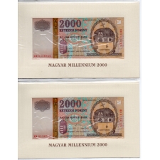 2000 Forint Bankjegy Millennium 2000 sorszámkövető pár