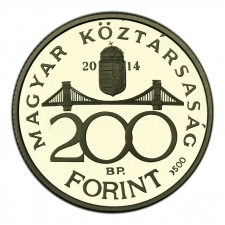 2014 Deák Ferenc ezüst 200 Forint Piefort emlékérem PP