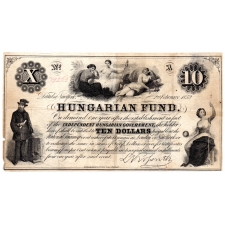 Kossuth 10 Dollár Kölcsönjegy 1852 New York