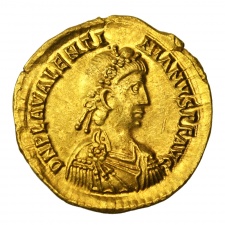 III. Valentinianus Solidus ravennai veret