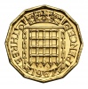 Nagy-Britannia aranyozott 3 Pence 1967