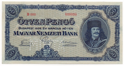 Ötven pengő bankjegy