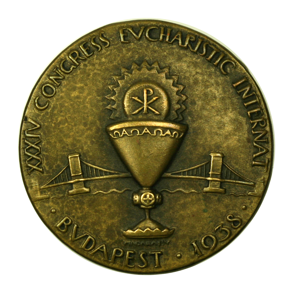 Eucharisztikus Kongresszus gombjelvény Budapest 1938 ...