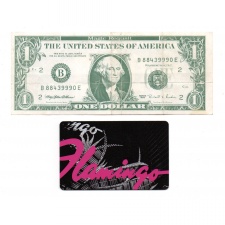  Las Vegas 1 Dollár játék bankjegy és Flamingó UBER kártya