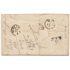 1871-es kőnyomatos 5 Krjacáros levél olasz portóval