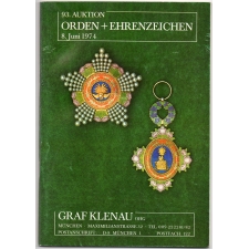 Graf Klenau Kitüntetés és jelvények aukciós katalógus 9 db 