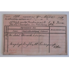 Hamis pénz lefoglalási irat 1859-ből