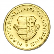 1 Forint 1946 kicsinyített színarany verete 2016 