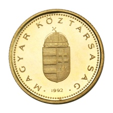 1 Forint 1992 PP Próbaveret - Tervezet recés peremmel