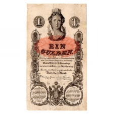 1 Gulden bankjegy 1858