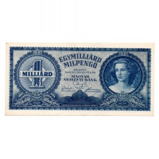 1 Milliárd Milpengő Bankjegy 1946 EF