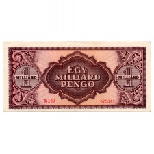 1 Milliárd Pengő Bankjegy 1946 EF