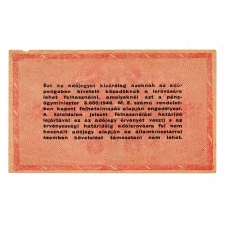 1 Millió Adópengő 1946 P53A F-VF 6 jegyű szám, fordított címer