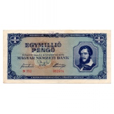 1 Millió Pengő Bankjegy 1945 VF