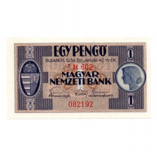 1 Pengő Bankjegy 1938 UNC sorozatszám előtt csillag