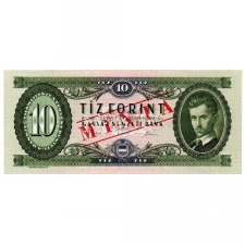 10 Forint Bankjegy 1975 MINTA lyukasztás és bélyegzés A102