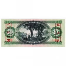 10 Forint Bankjegy 1975 MINTA lyukasztás és bélyegzés A102