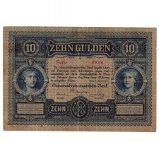 10 Forint/Gulden Bankjegy 1880 