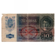 10 Korona Bankjegy 1915 G-VG